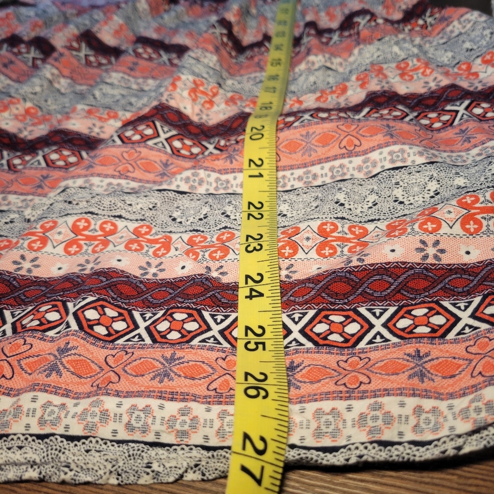 ALI DEE Collection Long Lace Sleeves Shirt Womens Size Small Colorful Western - Picture 10 of 11